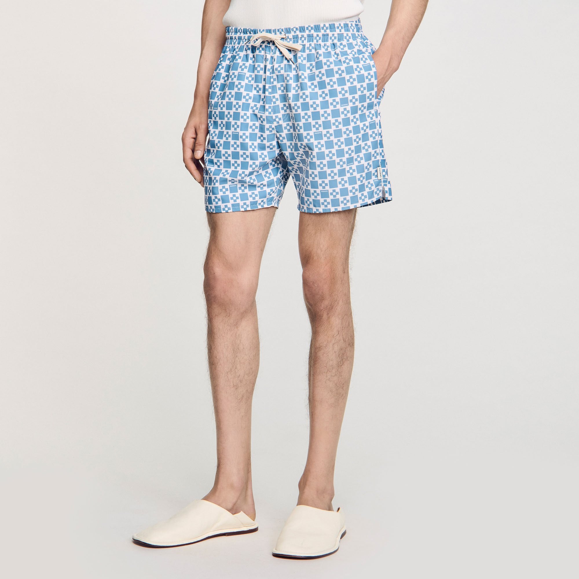 Sandro Men Square Cross swim shorts