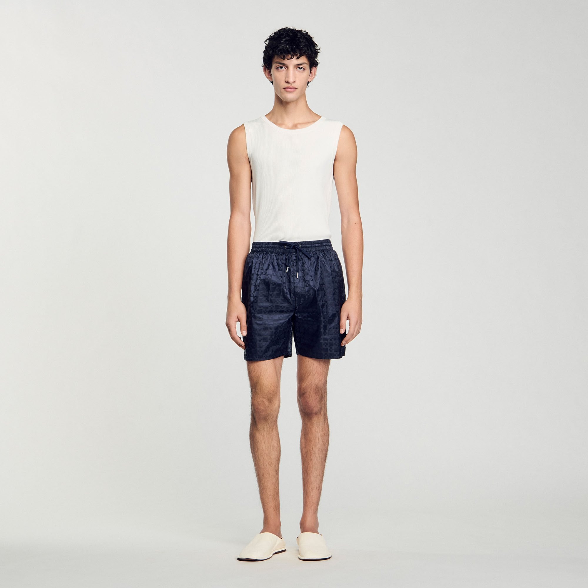Sandro Men Square Cross swim shorts