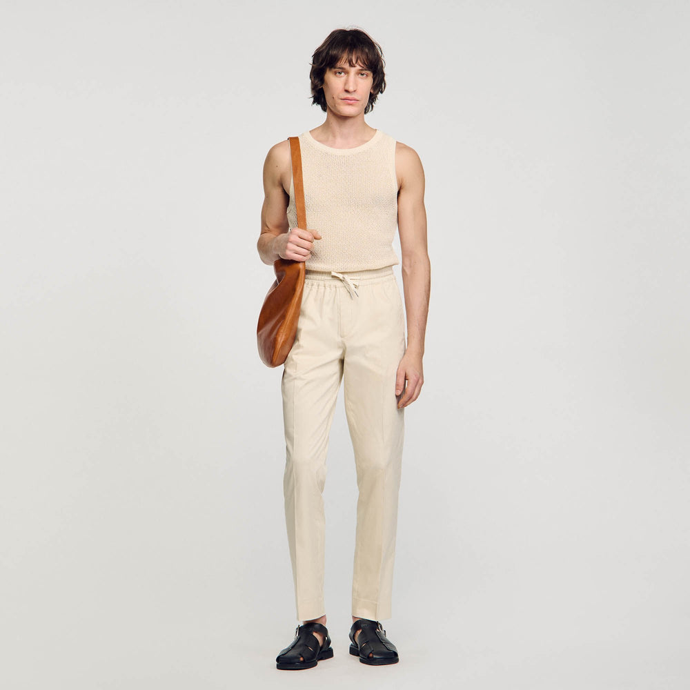 Sandro Men Elasticated straight-leg trousers