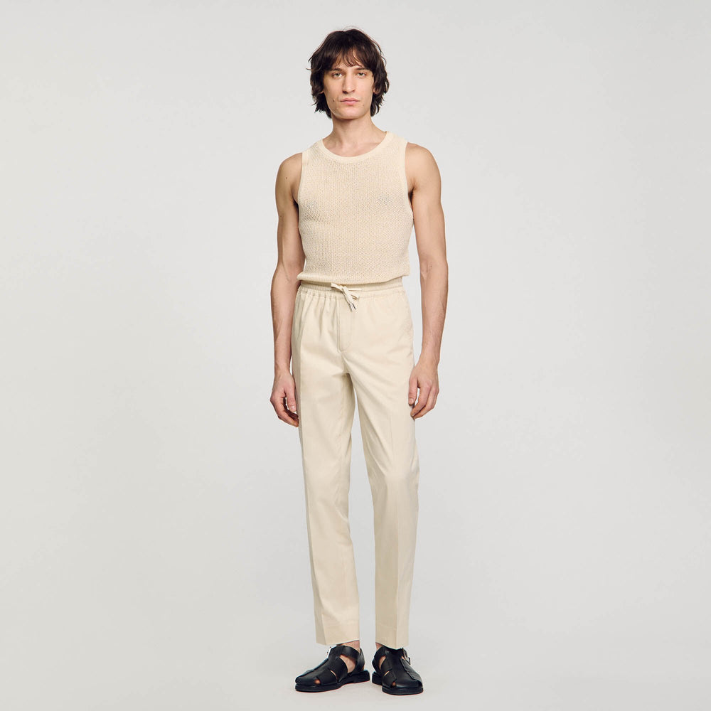 Sandro Men Elasticated straight-leg trousers