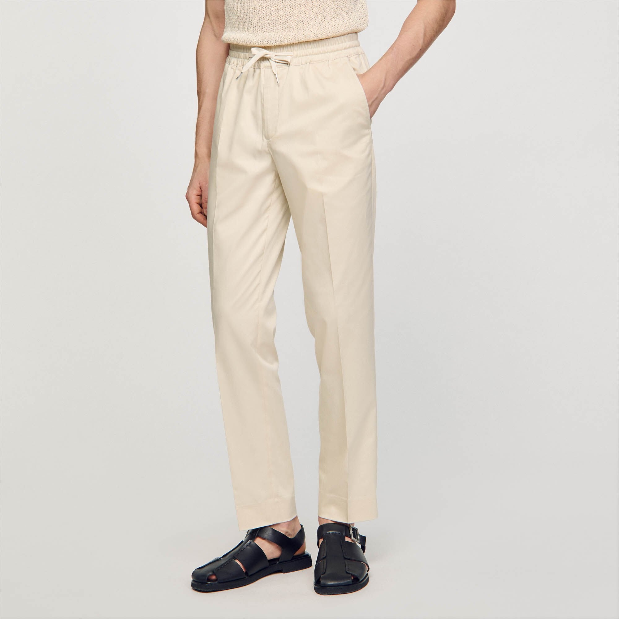 Sandro Men Elasticated straight-leg trousers