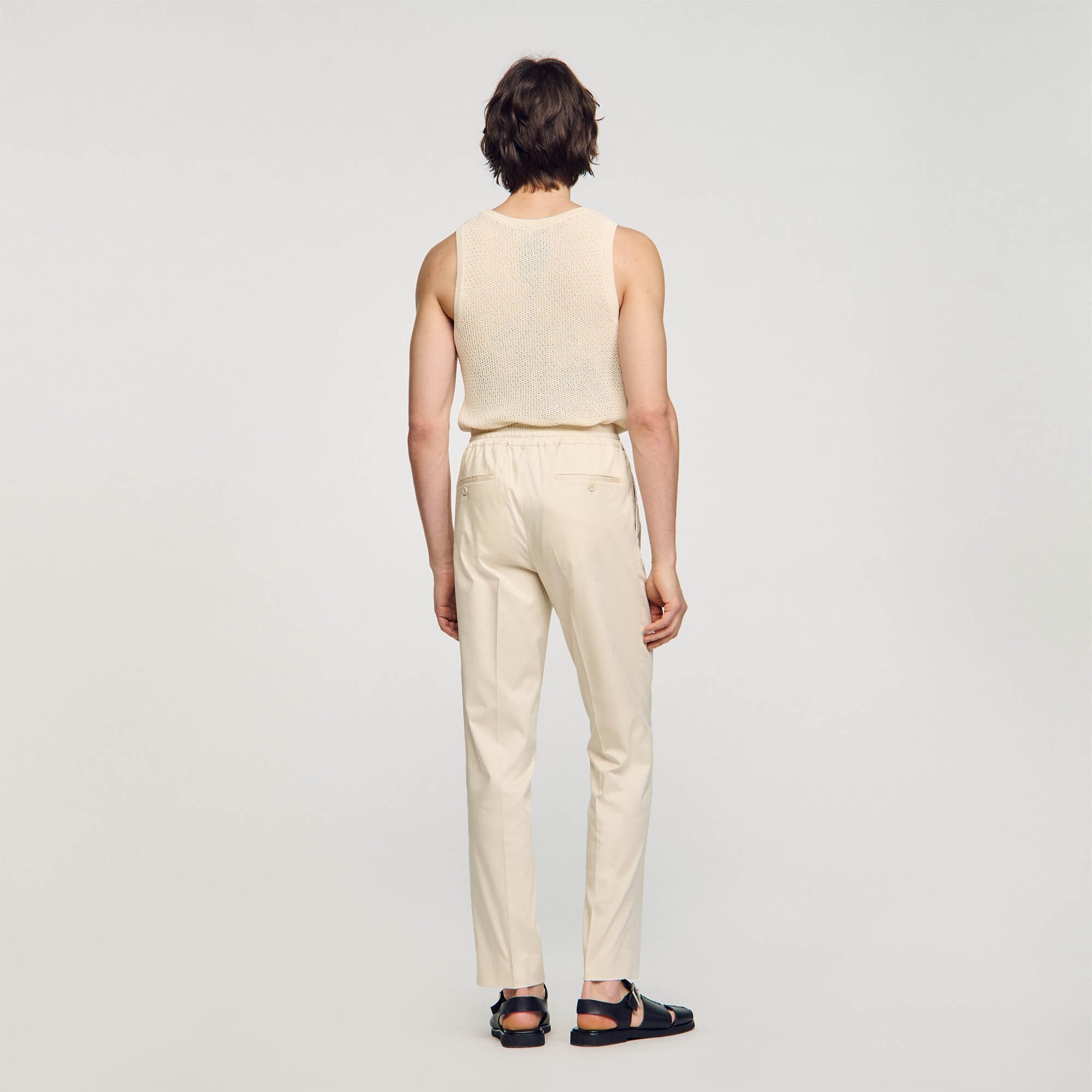 Sandro Men Elasticated straight-leg trousers