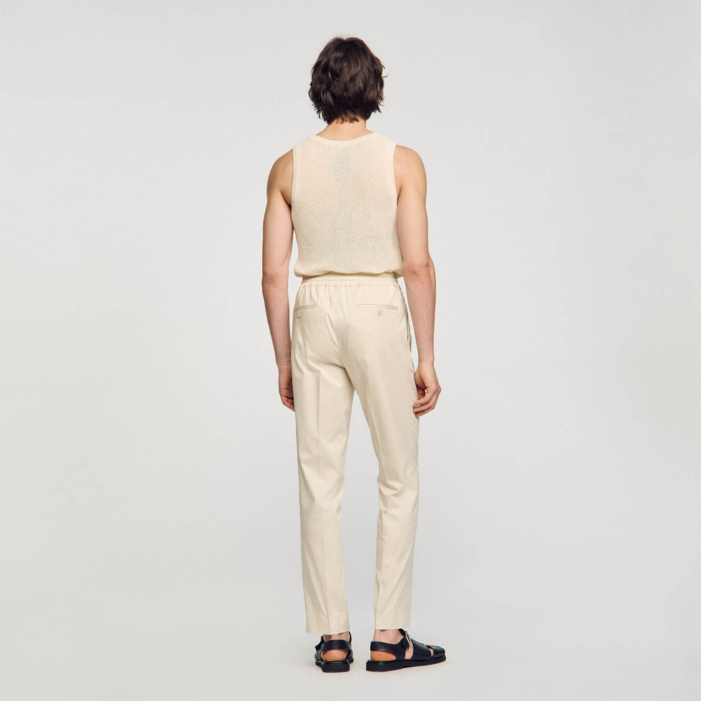 Sandro Men Elasticated straight-leg trousers