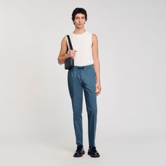 Sandro Men Elasticated straight-leg trousers