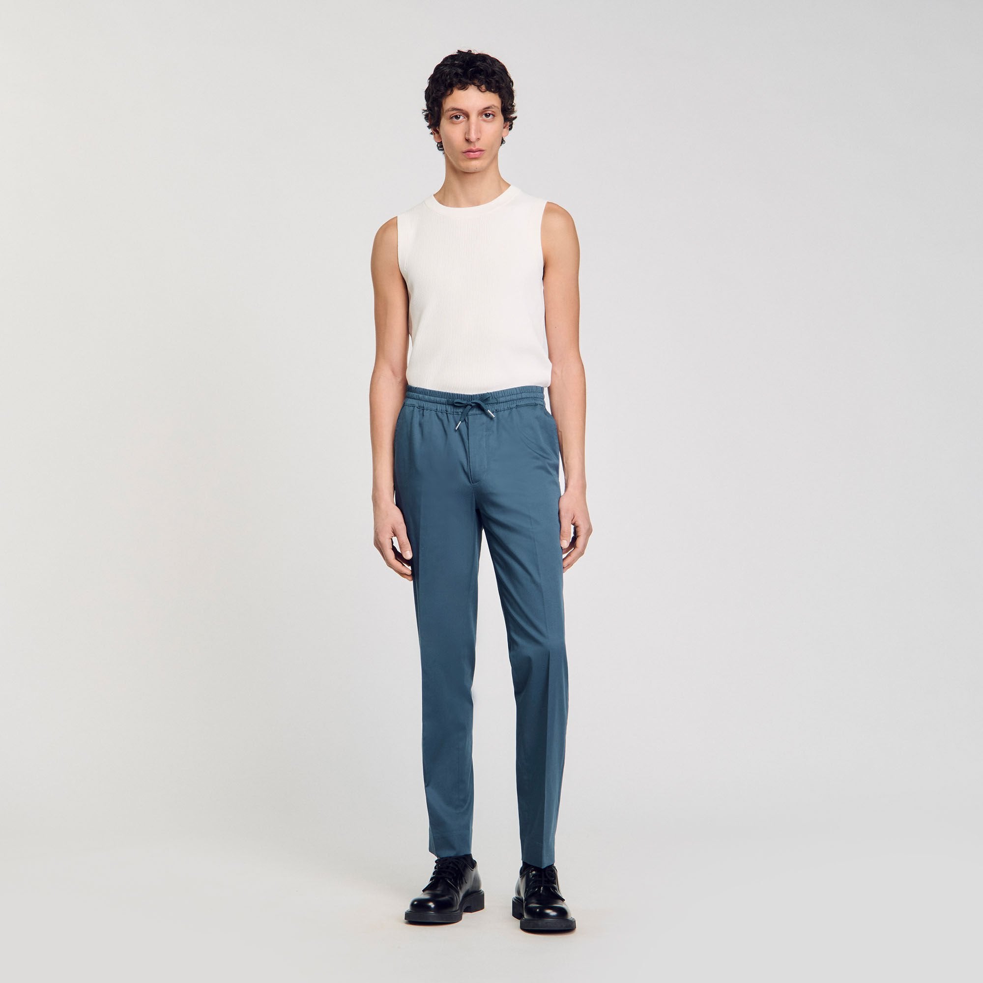 Sandro Men Elasticated straight-leg trousers
