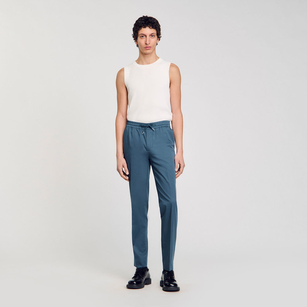 Sandro Men Elasticated straight-leg trousers