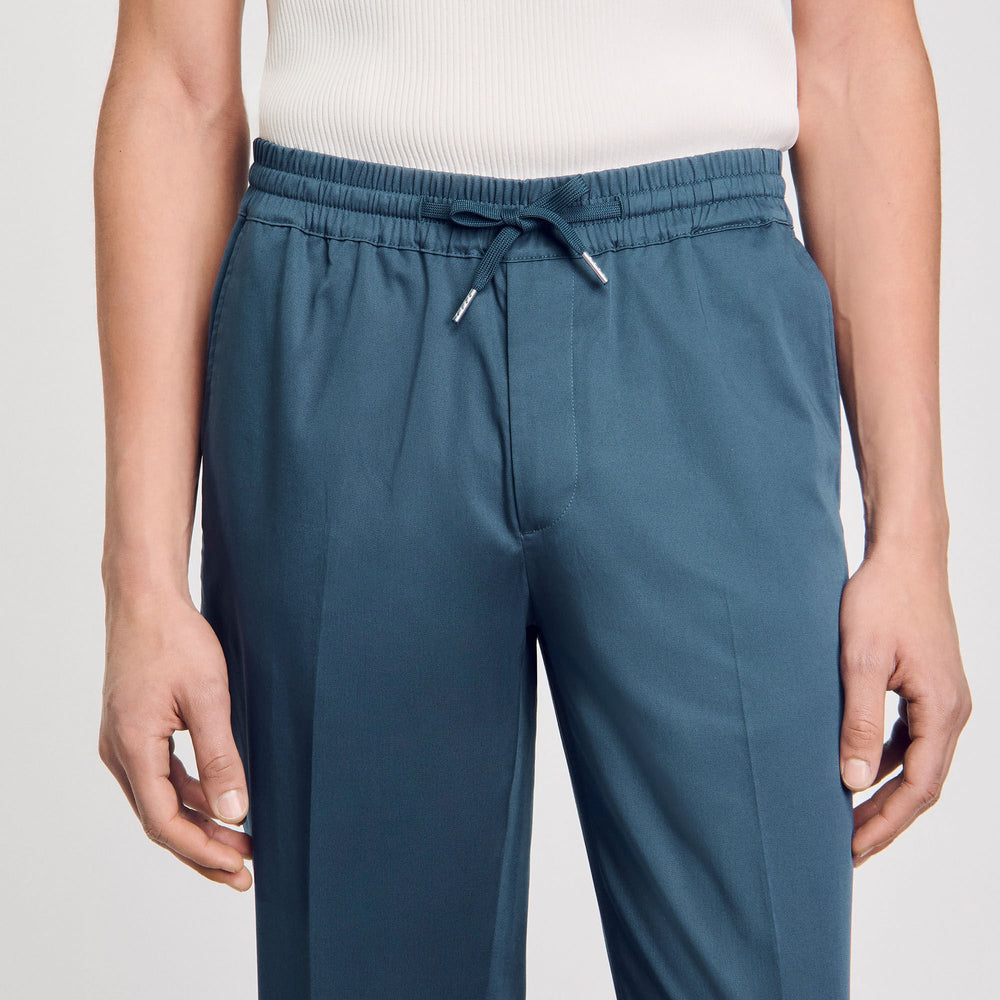 Sandro Men Elasticated straight-leg trousers