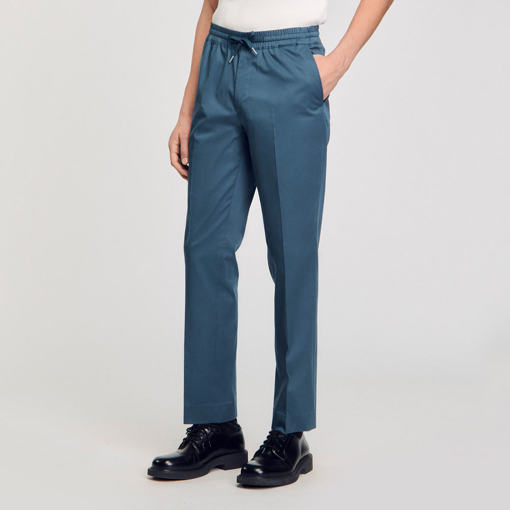 Sandro Men Elasticated straight-leg trousers