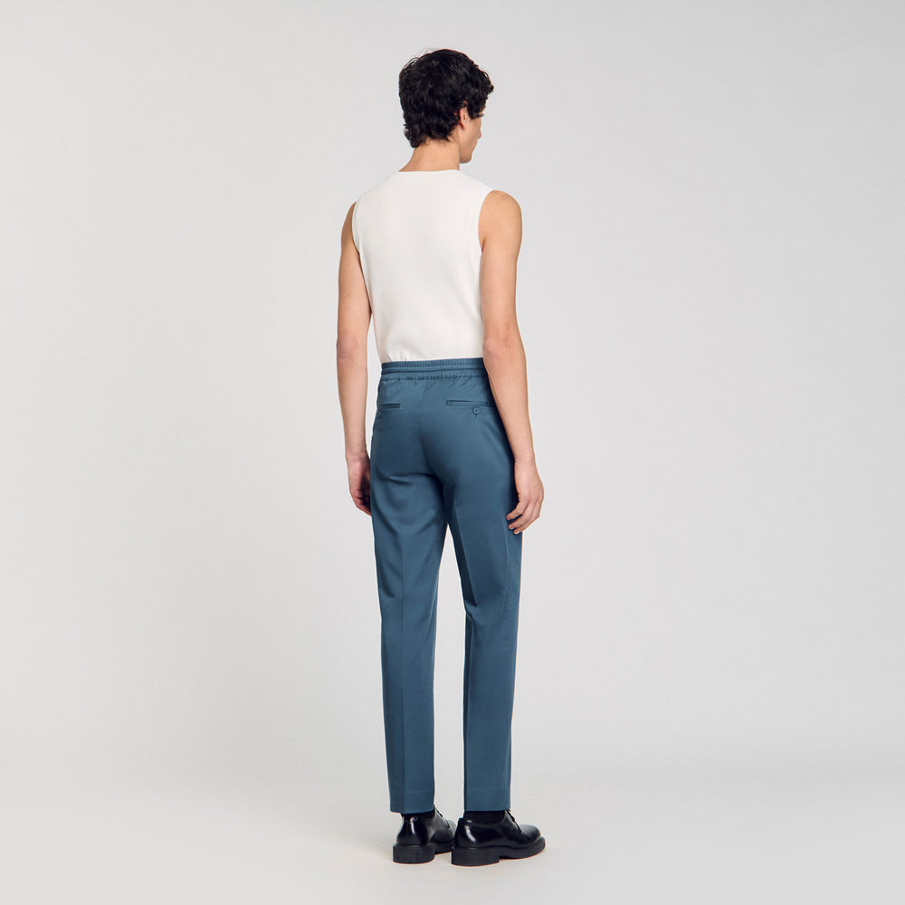 Sandro Men Elasticated straight-leg trousers