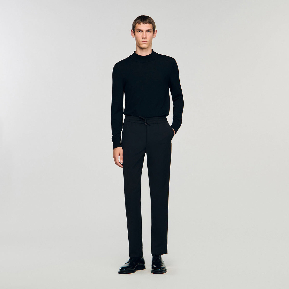 Sandro Men Elasticated straight-leg trousers