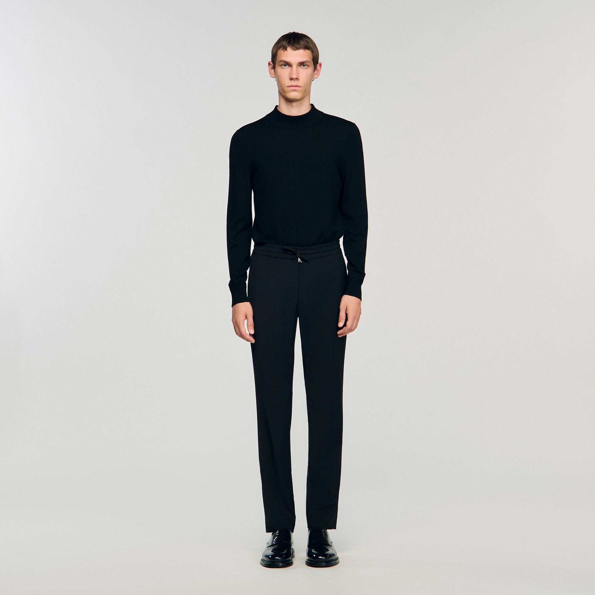 Sandro Men Elasticated straight-leg trousers
