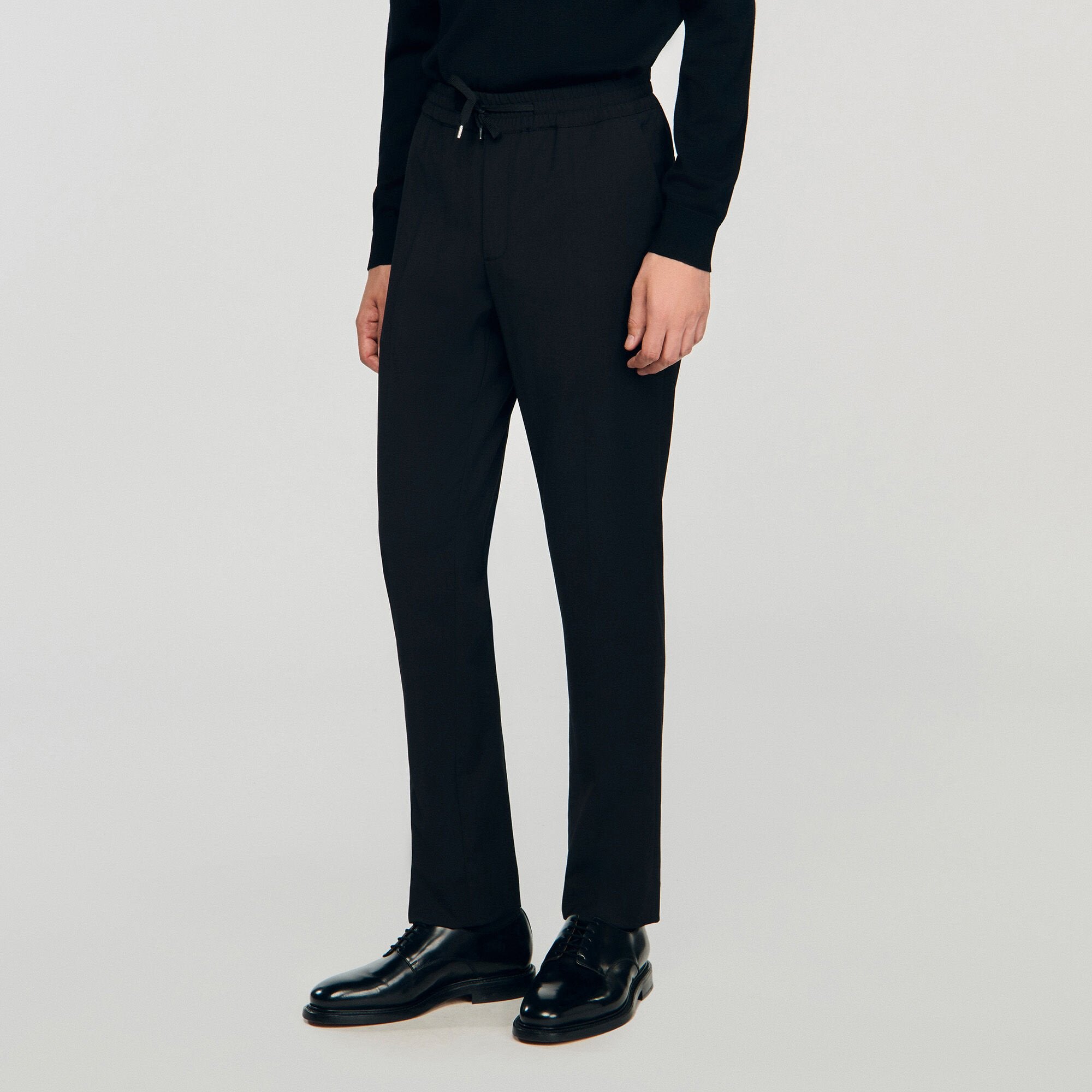 Sandro Men Elasticated straight-leg trousers