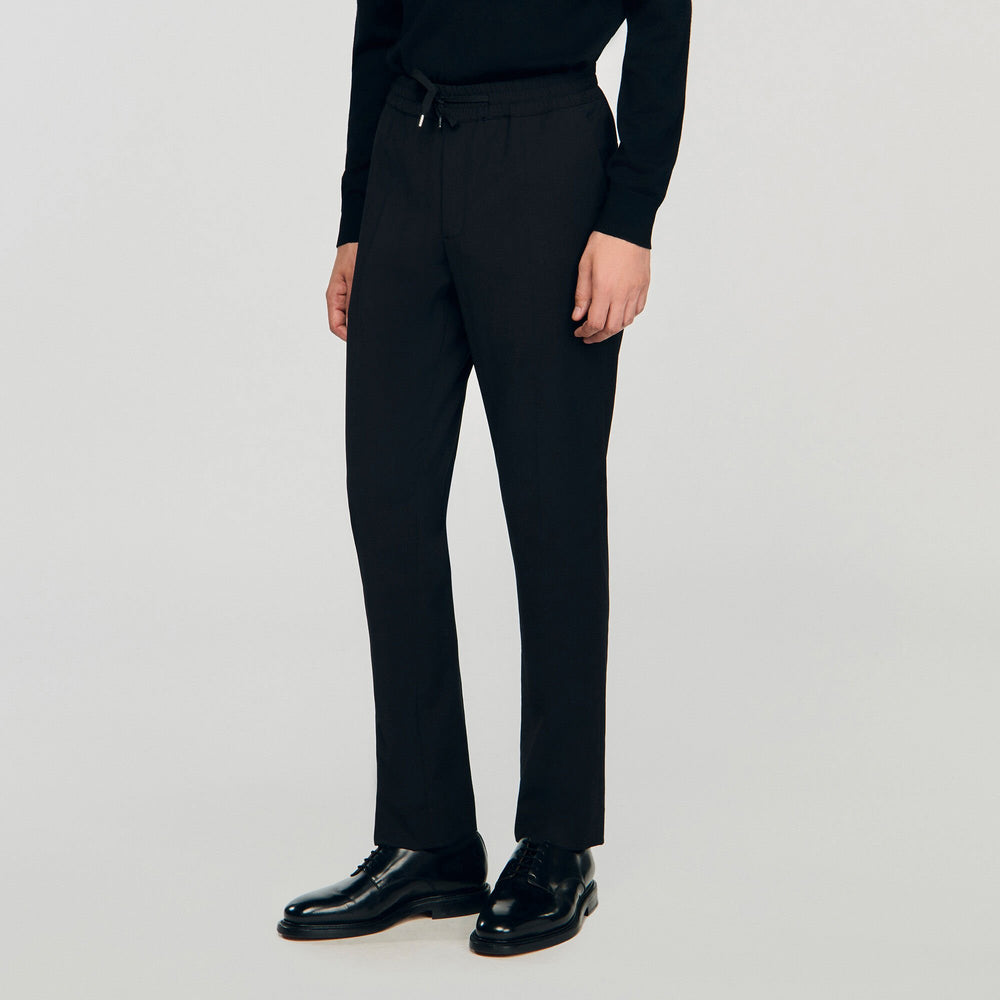 Sandro Men Elasticated straight-leg trousers