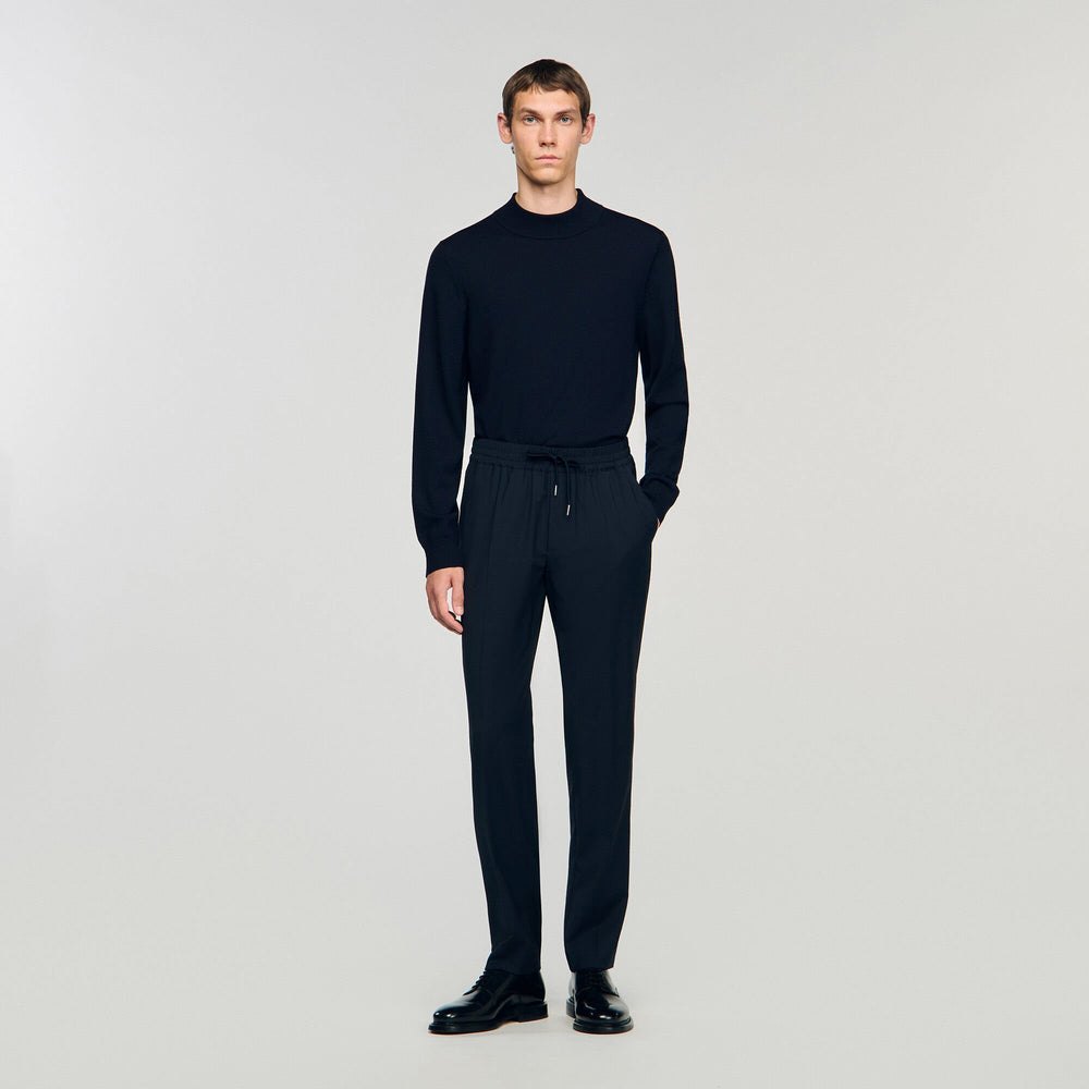 Sandro Men Elasticated straight-leg trousers