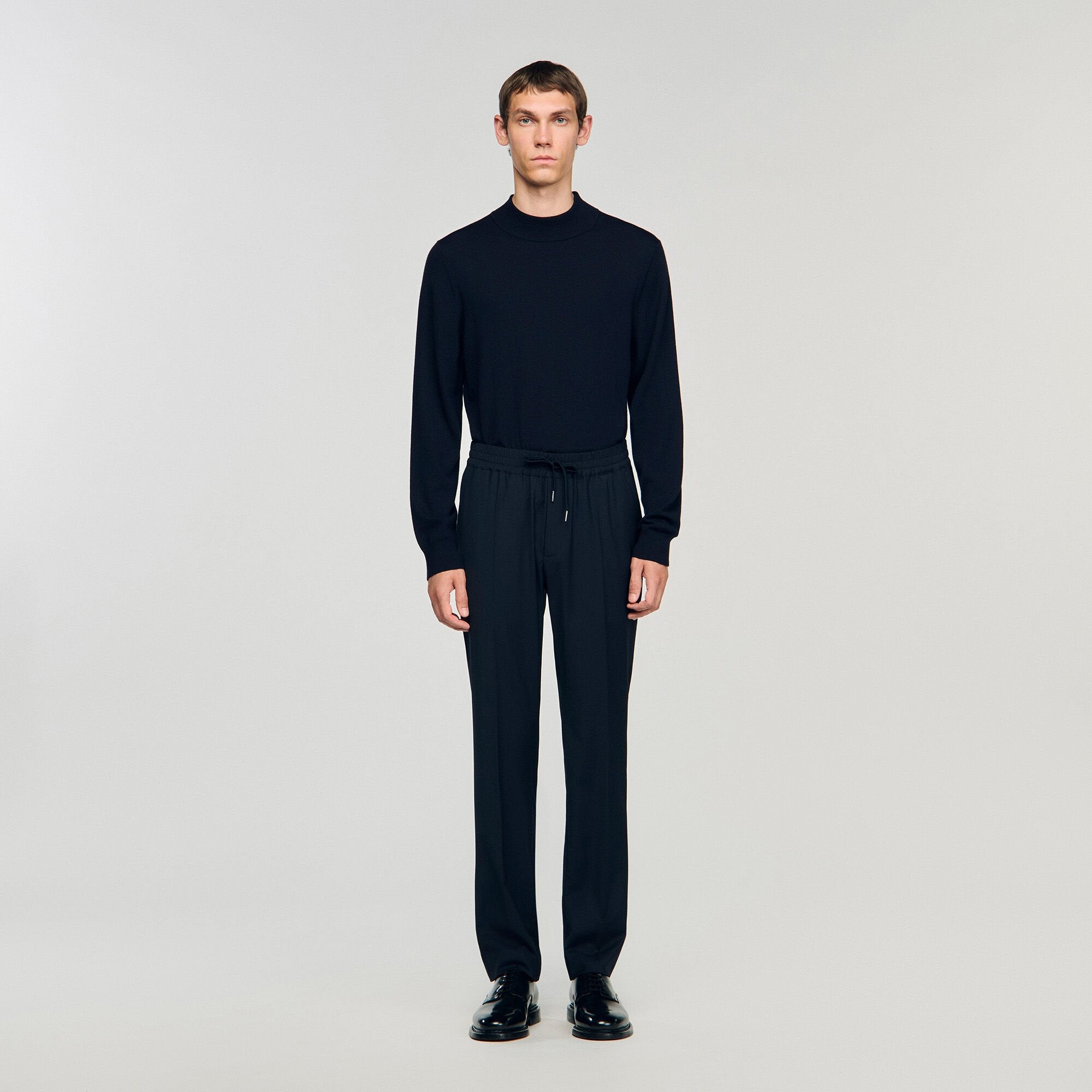 Sandro Men Elasticated straight-leg trousers