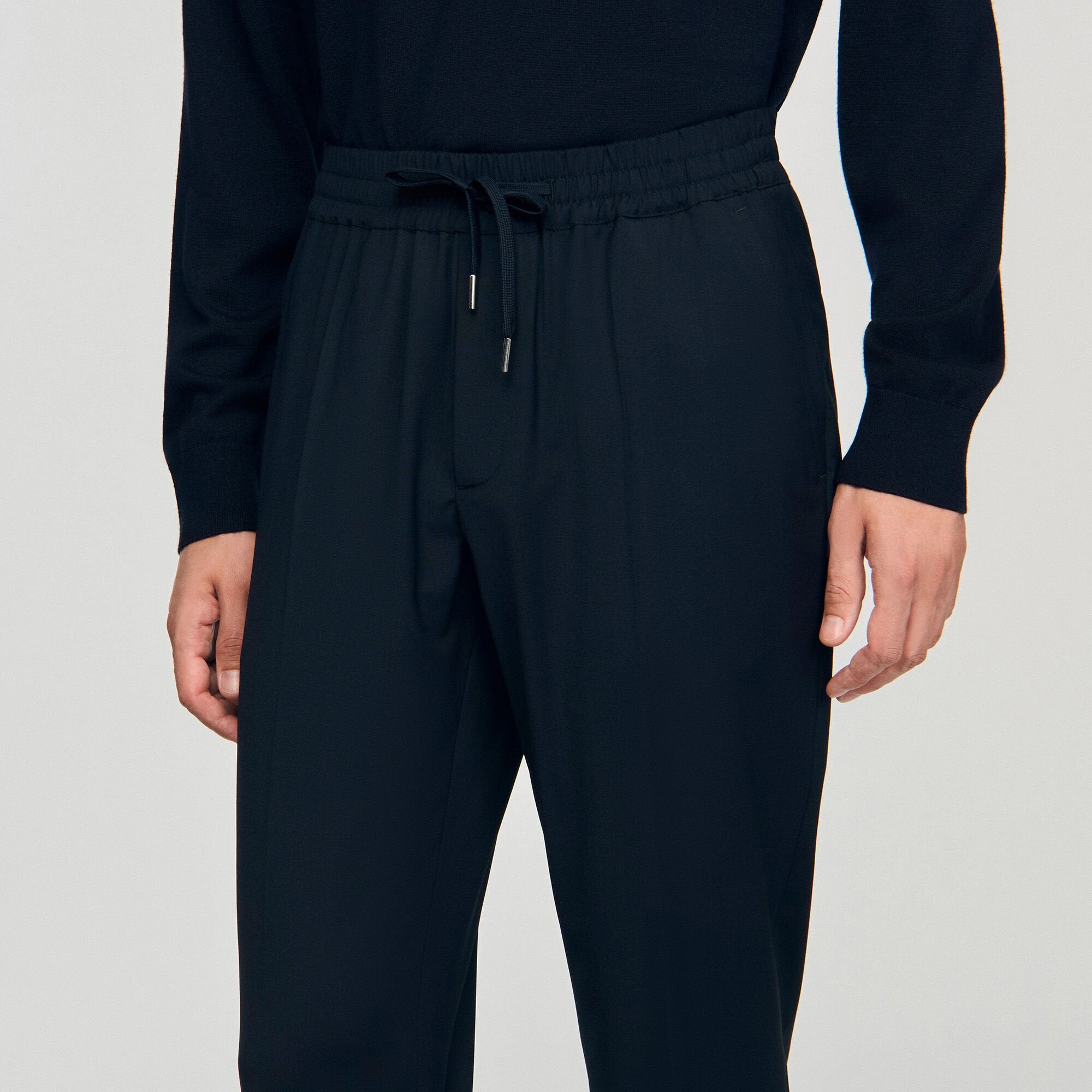 Sandro Men Elasticated straight-leg trousers