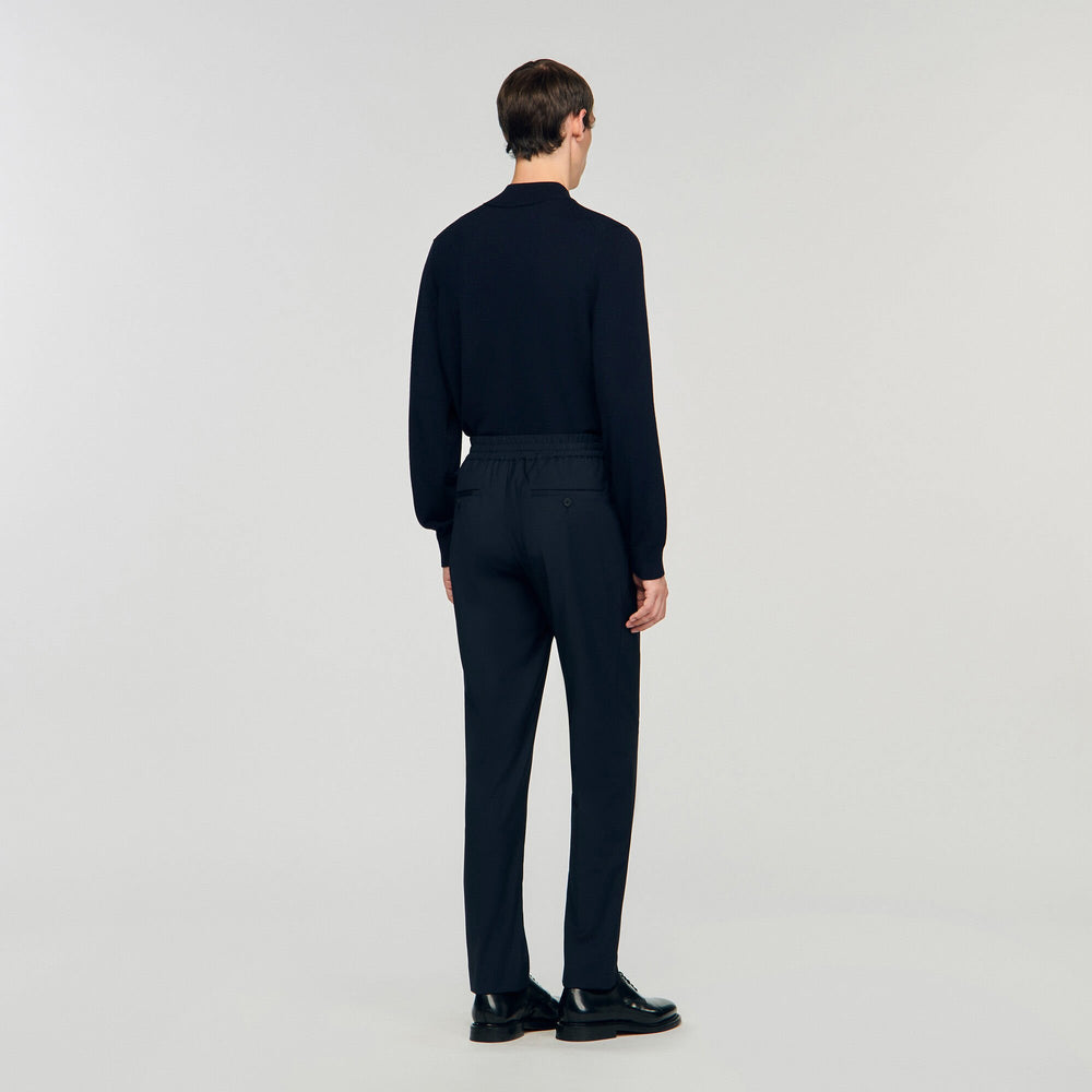 Sandro Men Elasticated straight-leg trousers