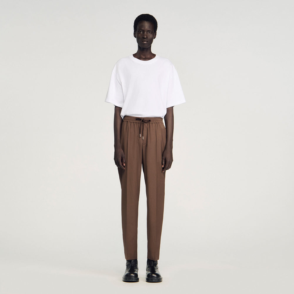 Sandro Men Elasticated straight-leg pants