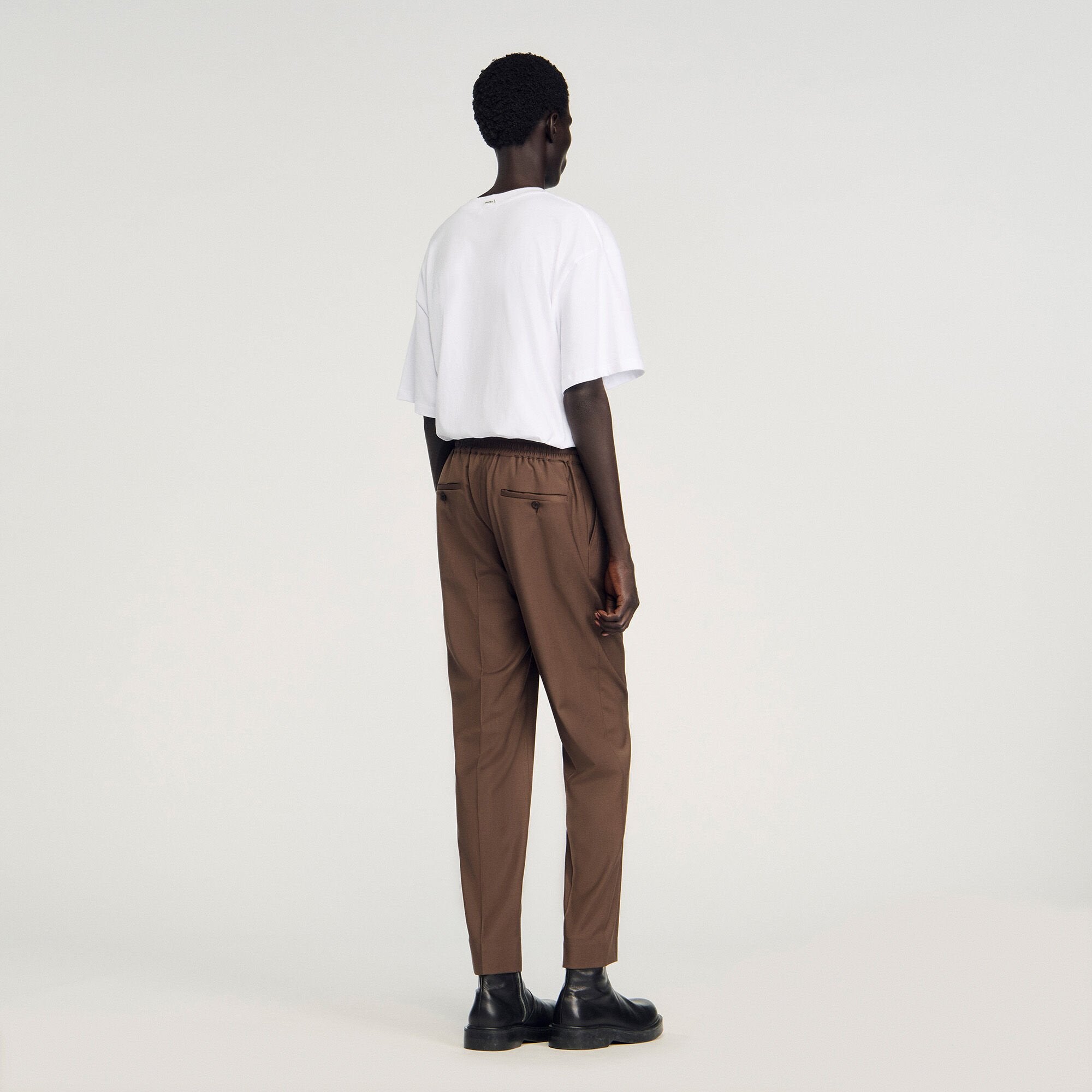 Sandro Men Elasticated straight-leg pants