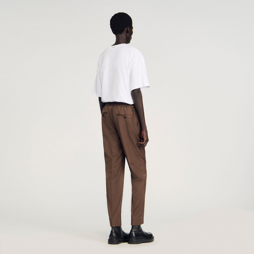 Sandro Men Elasticated straight-leg pants