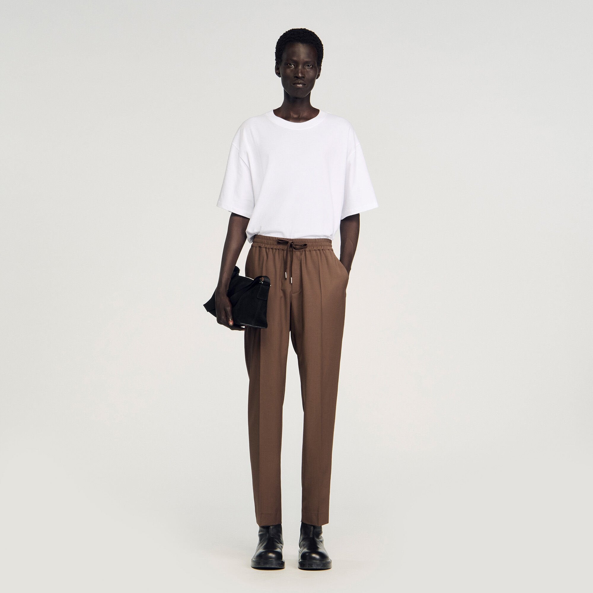 Sandro Men Elasticated straight-leg pants