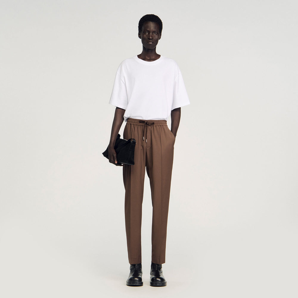 Sandro Men Elasticated straight-leg pants