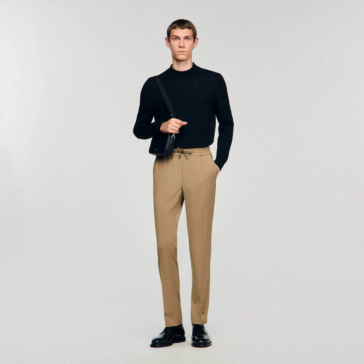 Sandro Men Elasticated straight-leg trousers