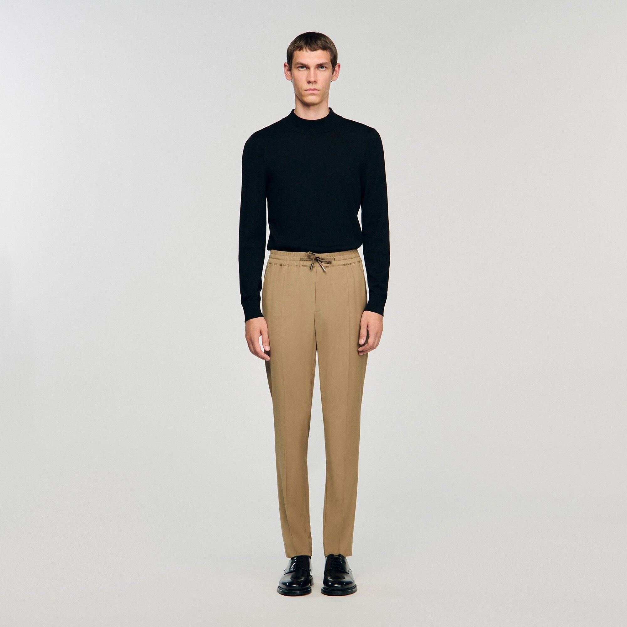 Sandro Men Elasticated straight-leg trousers