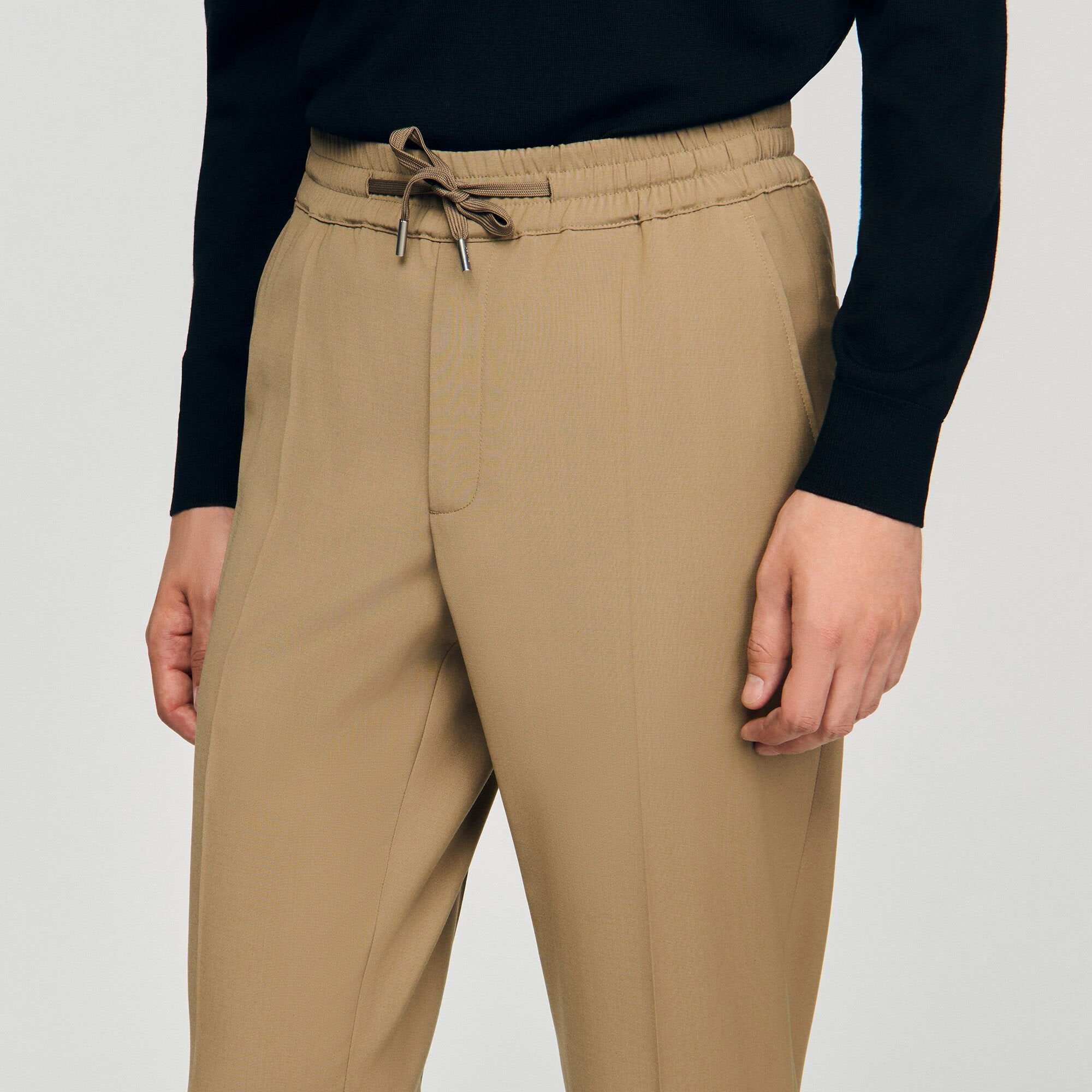 Sandro Men Elasticated straight-leg trousers