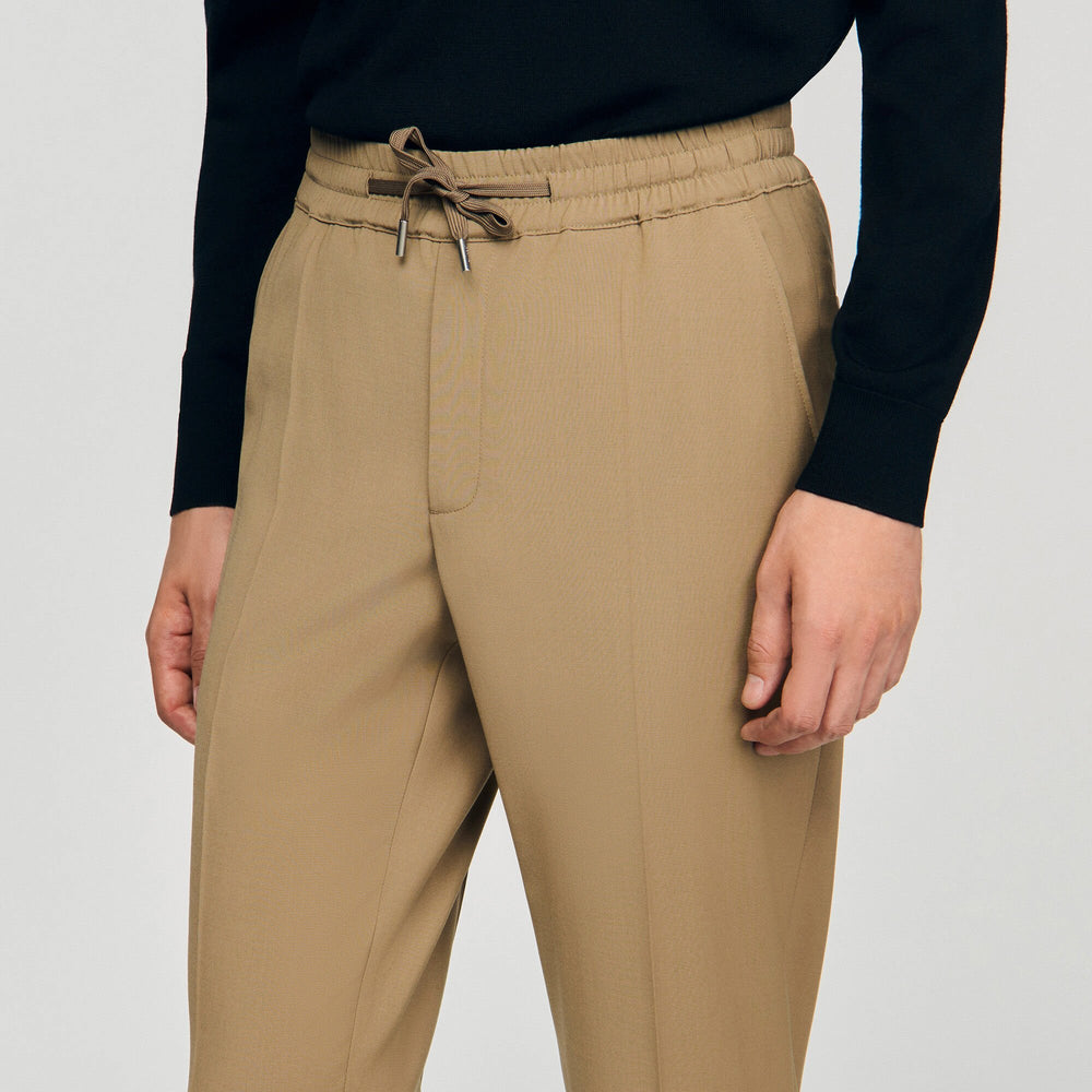 Sandro Men Elasticated straight-leg trousers