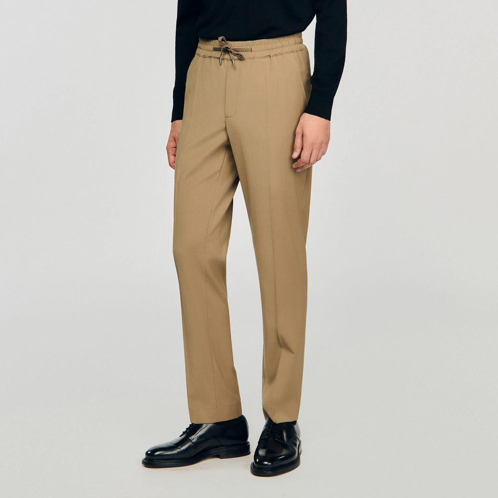 Sandro Men Elasticated straight-leg trousers