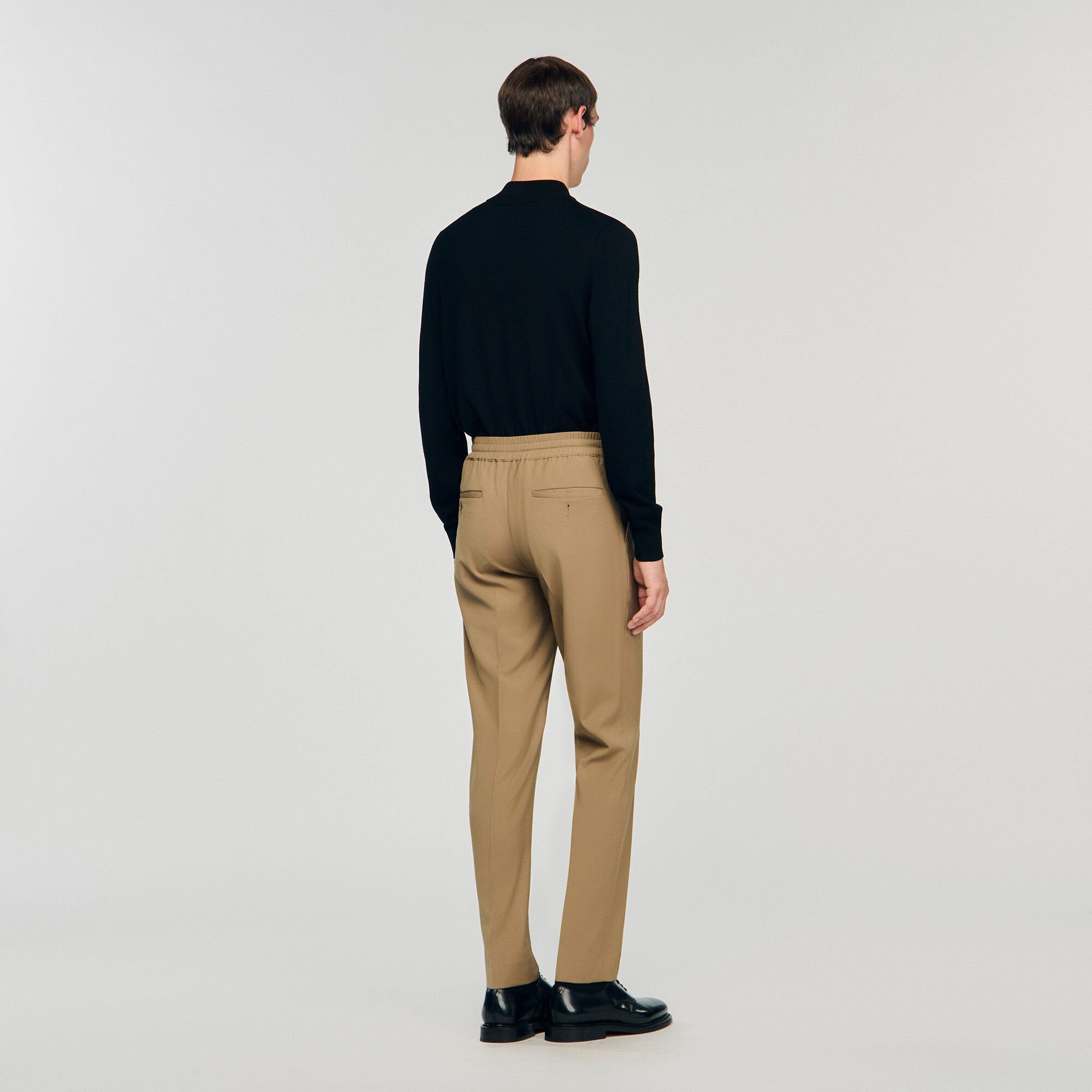 Sandro Men Elasticated straight-leg trousers