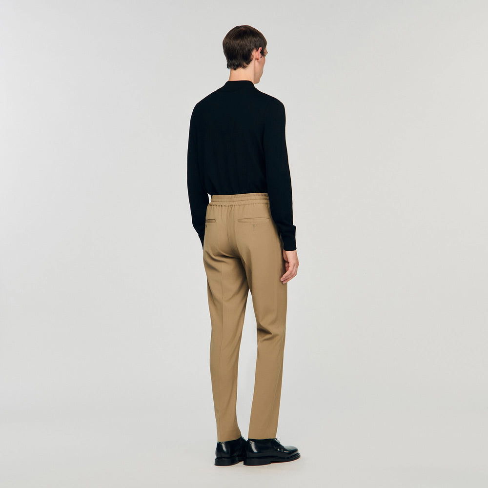 Sandro Men Elasticated straight-leg trousers