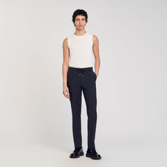 Sandro Men Elasticated straight-leg trousers