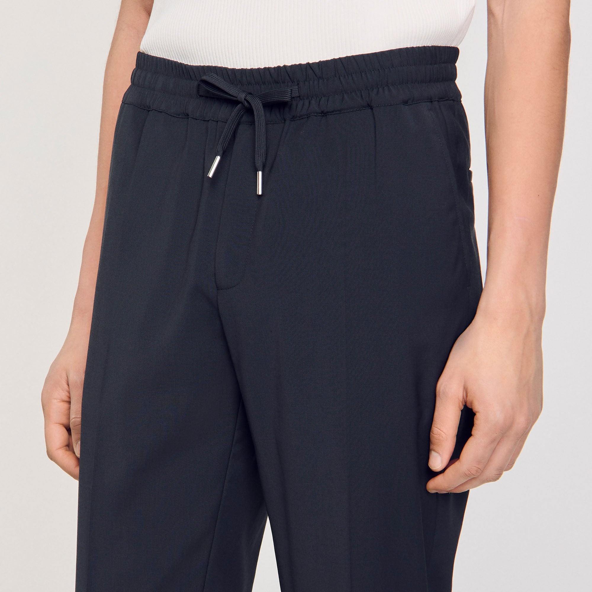 Sandro Men Elasticated straight-leg trousers