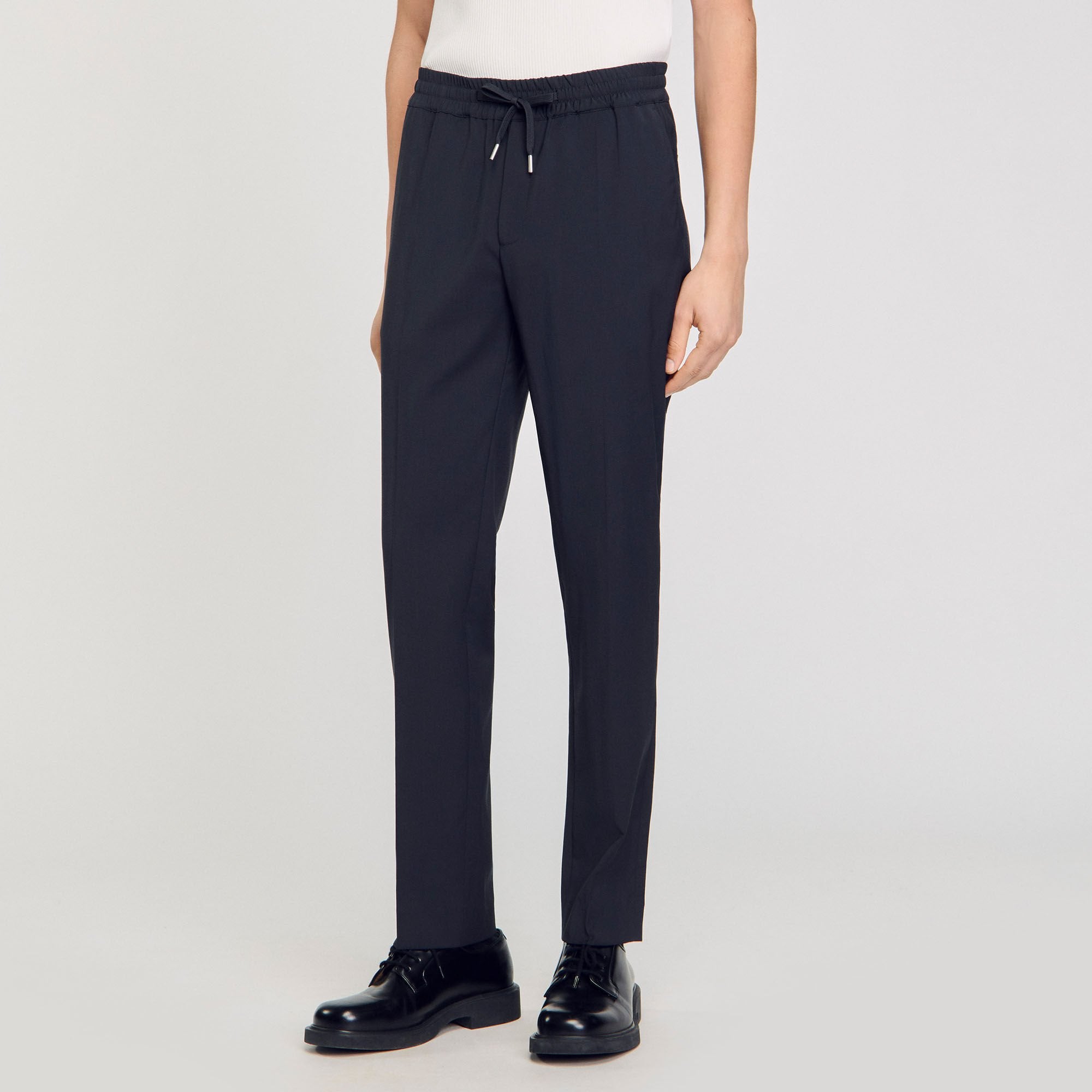 Sandro Men Elasticated straight-leg trousers