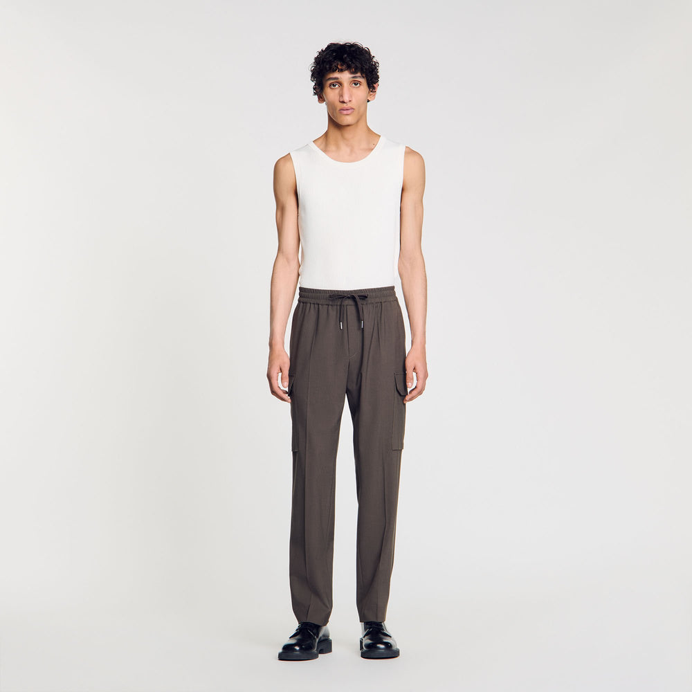 Sandro Men Elasticated cargo trousers
