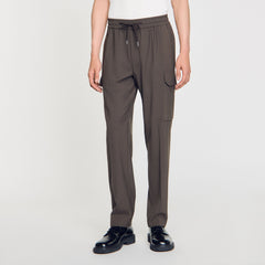 Sandro Men Elasticated cargo trousers