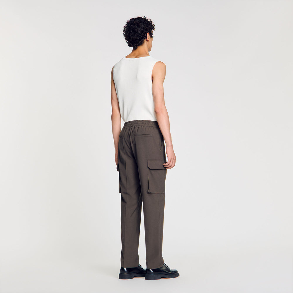 Sandro Men Elasticated cargo trousers
