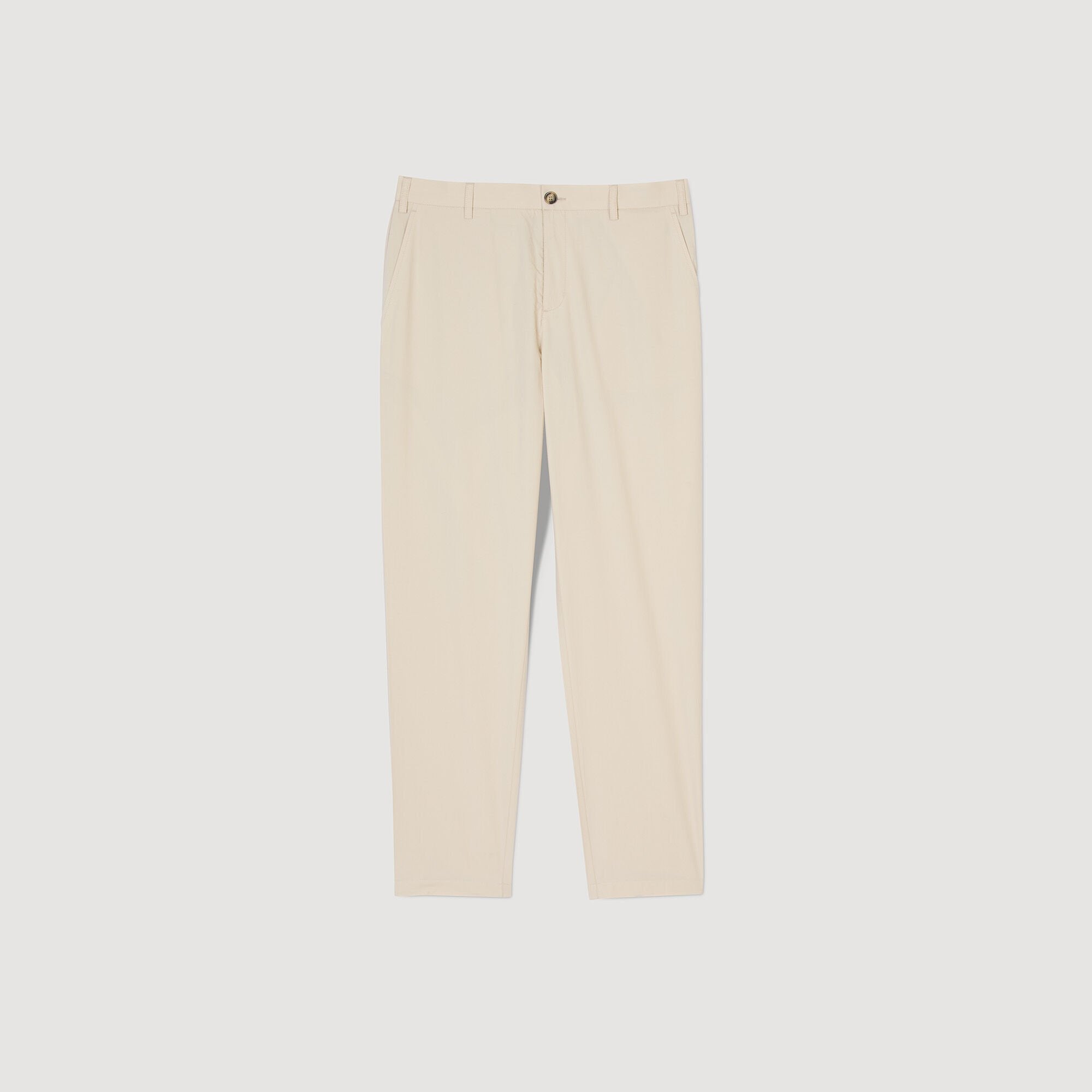 Sandro Men Cotton carrot-cut trousers