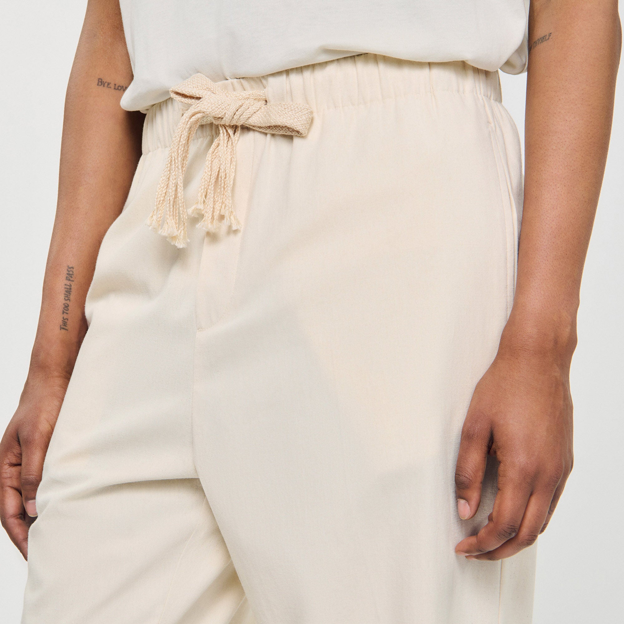 Sandro Men Wide-leg elasticated cotton trousers