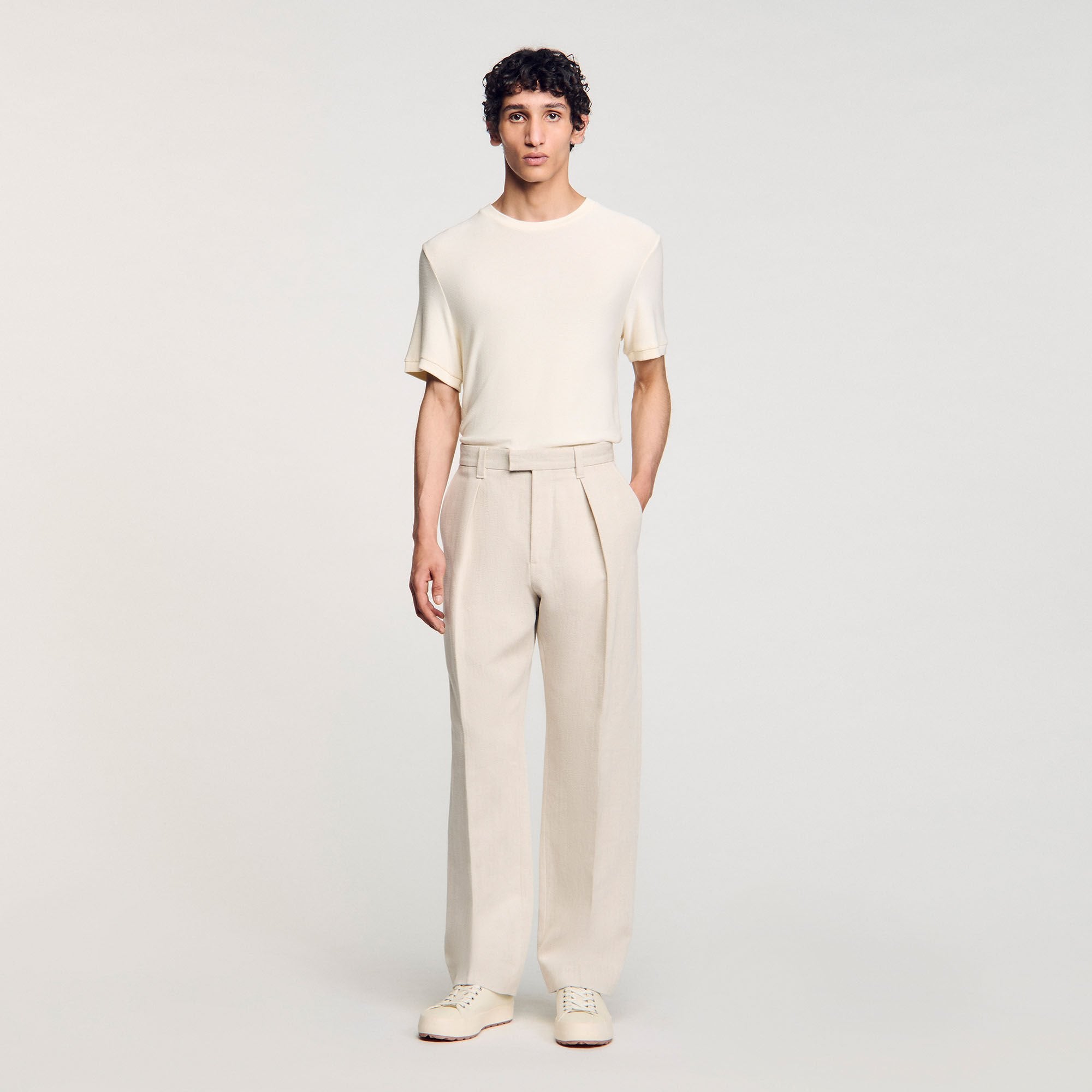 Sandro Men Wide-leg trousers with creases