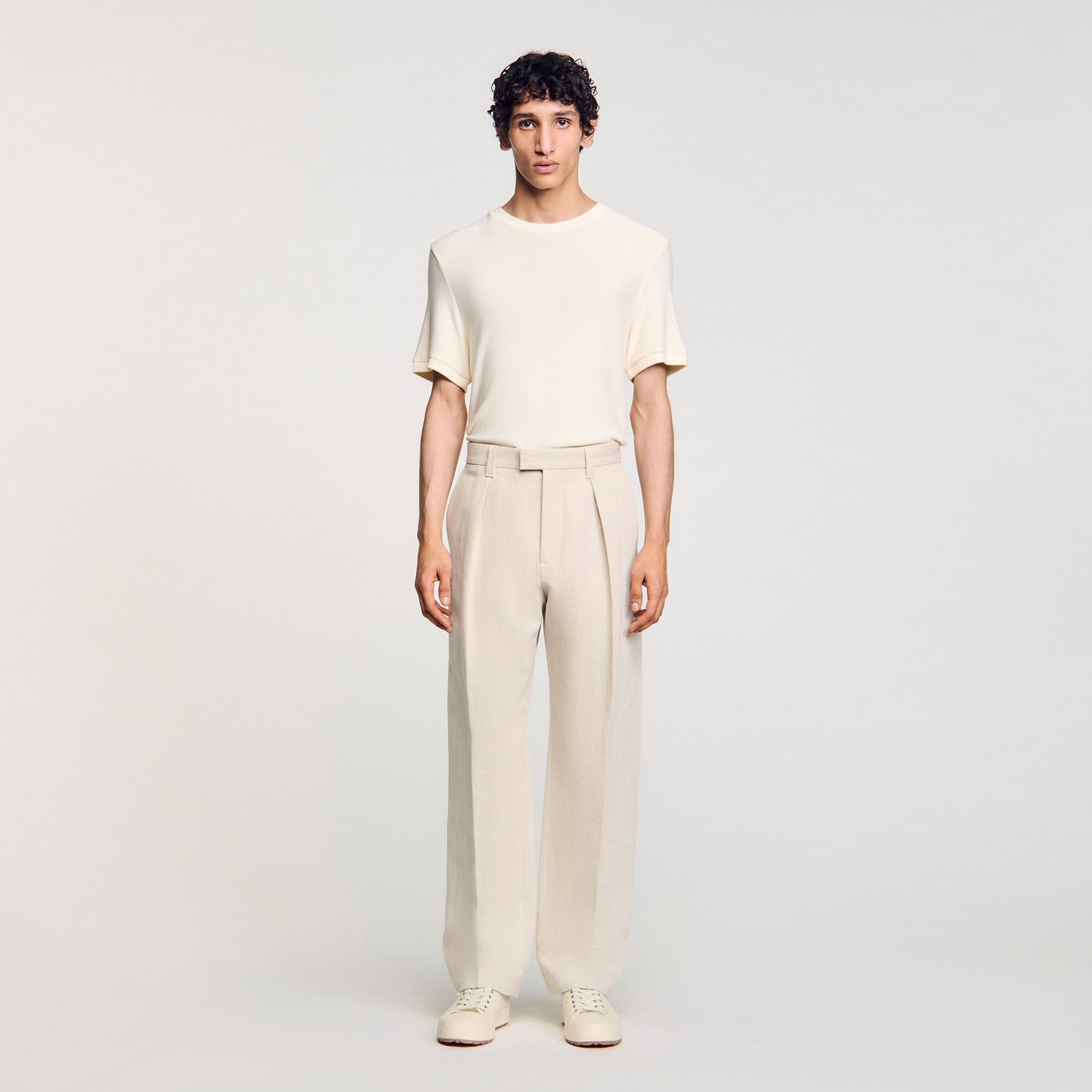 Sandro Men Wide-leg trousers with creases