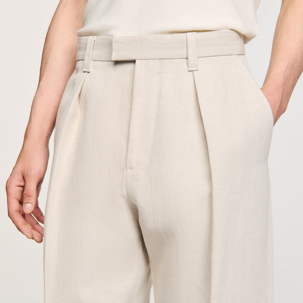 Sandro Men Wide-leg trousers with creases