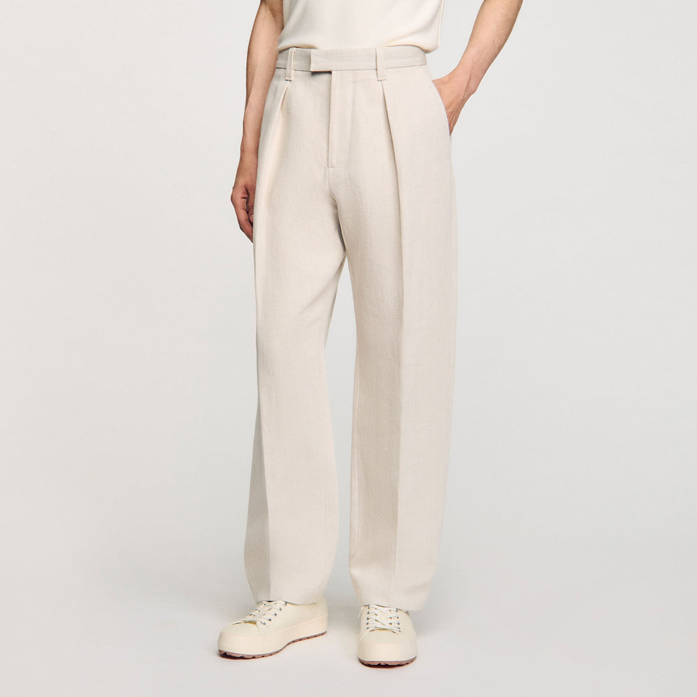 Sandro Men Wide-leg trousers with creases