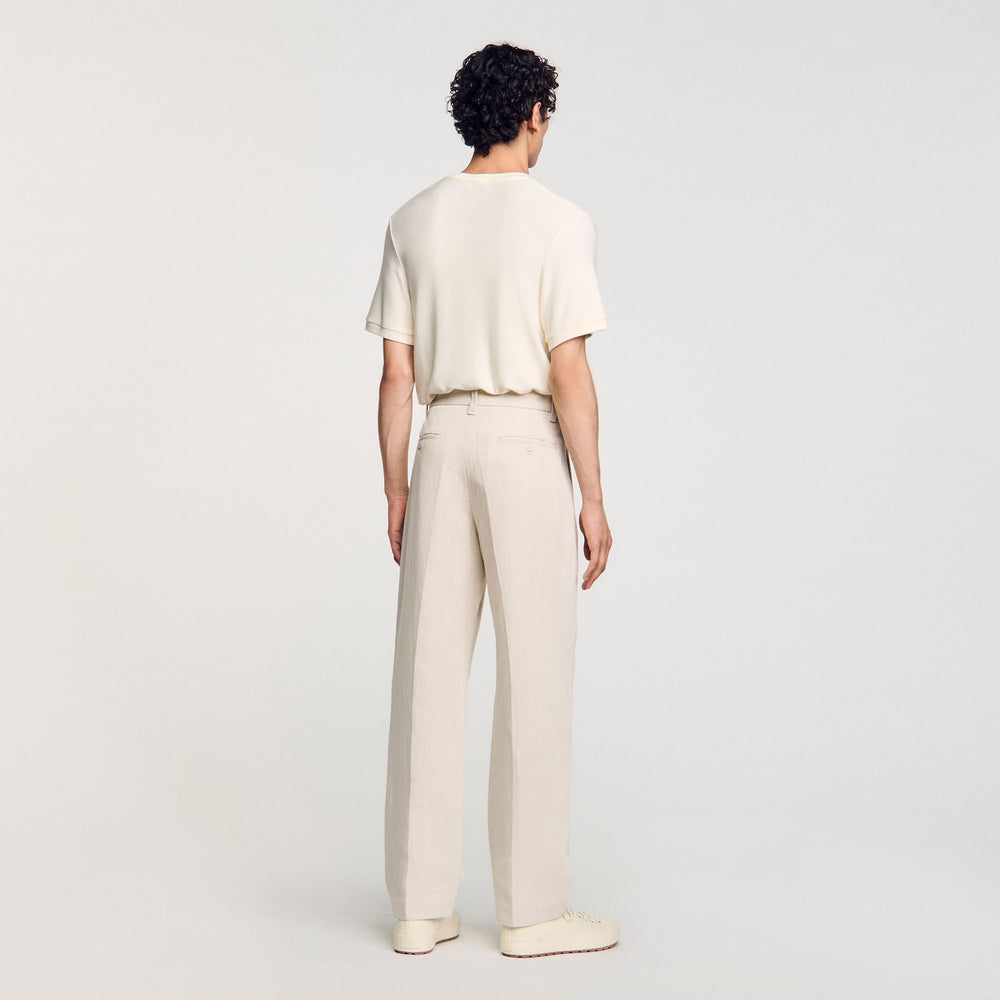 Sandro Men Wide-leg trousers with creases