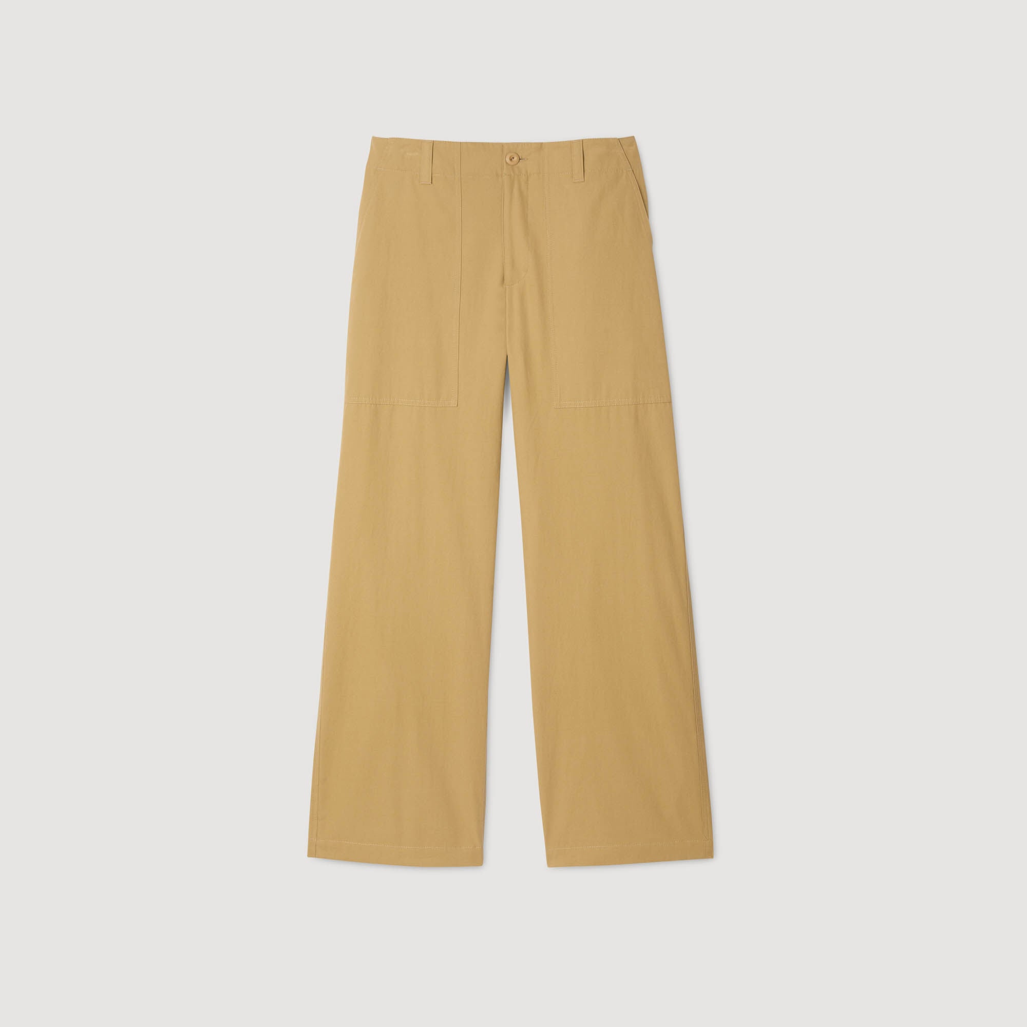 Sandro Men Wide-leg cotton trousers