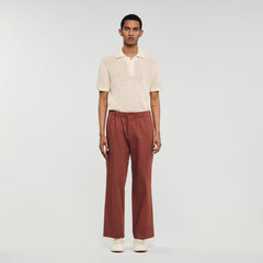 Sandro Men Elasticated wide-leg cotton trousers