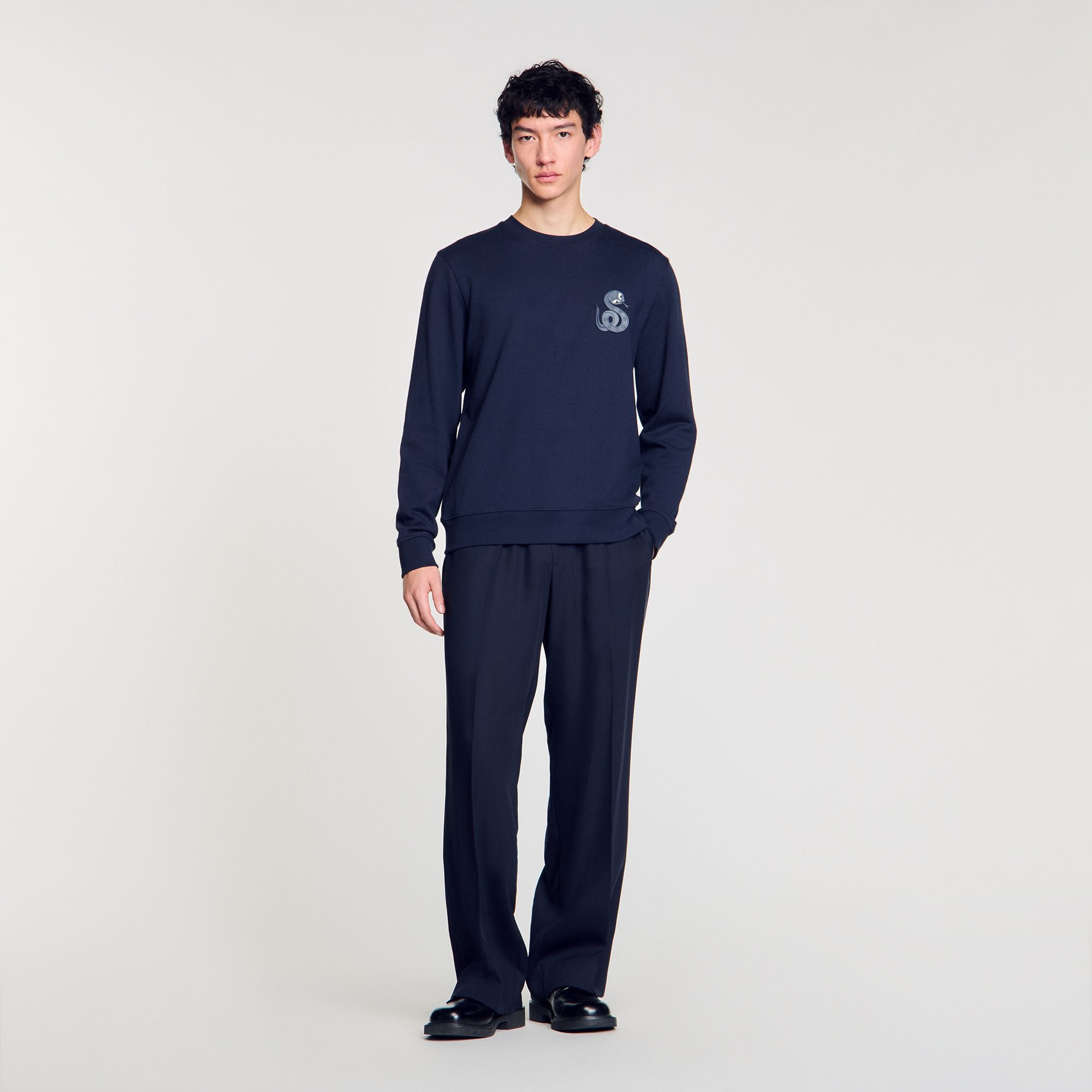 Sandro Men Jacket with snake detail