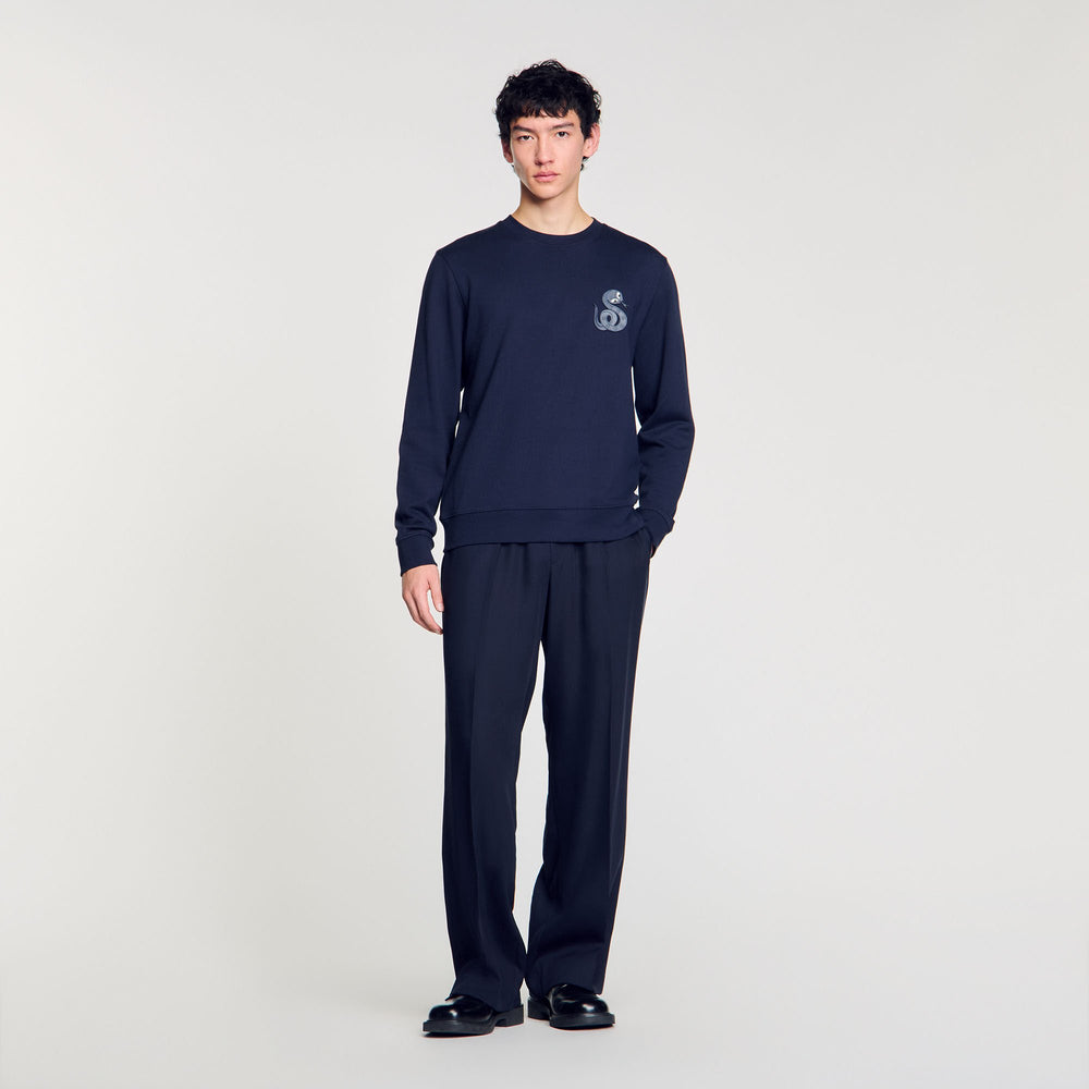 Sandro Men Jacket with snake detail